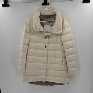 Herno Women's Piumino Donna Medio/Half Coat - Cream - 42 - New with tags